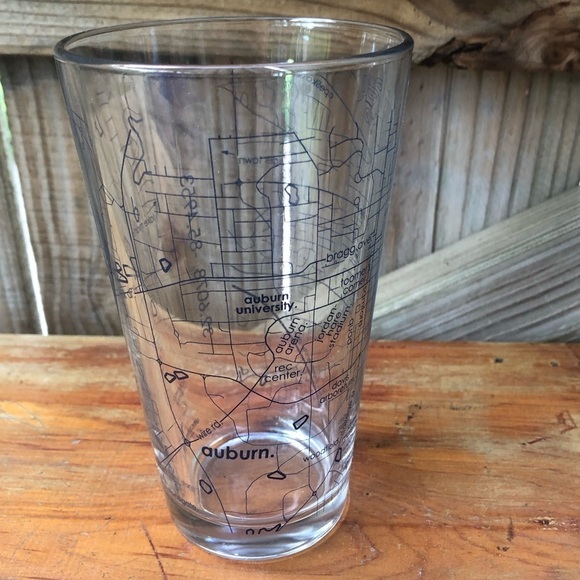 Set of 2 Auburn University Map Pint Glasses 14oz - Picture 7 of 11